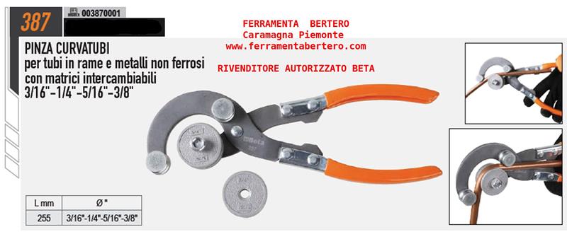 PINZA CURVATUBI BETA 387